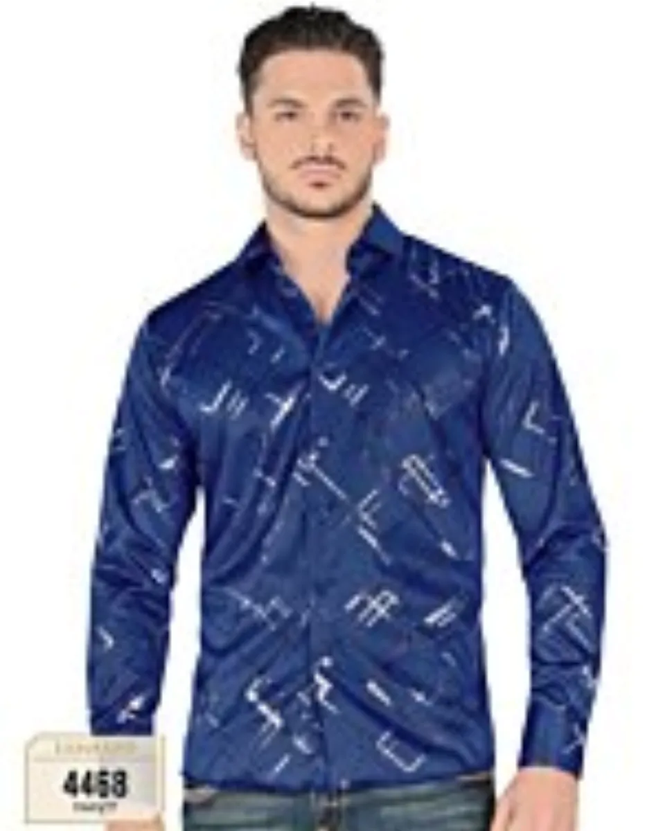 Camisa Lamasini De Moda Color Azul Rey 4468
