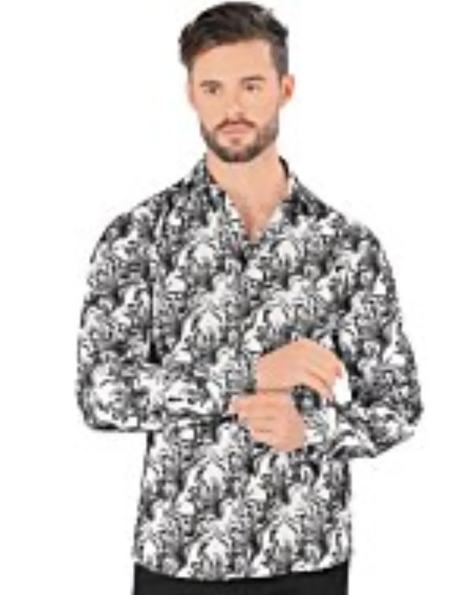 Camisa Moda Montero Blanca Manga Larga 0804