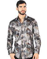 Camisa Estampada De Moda Montero 3002 Color Negro