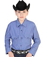 CAMISA VAQUERA AZUL PARA NIÑO EL GENERAL 2019-63