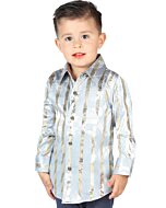 Camisa Grey Rallas Oro Para Niño El General 44586