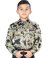 Camisa Negra Casual De Niño El General 44073