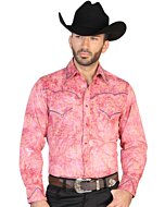 CAMISA ROJA VAQUERA ESTAMPADA Y BORDADA EL GENERAL 2019-141