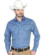 CAMISA VAQUERA ESTAMPADA Y BORDADA EL GENERAL 2019-146 COLOR AZUL MARINO