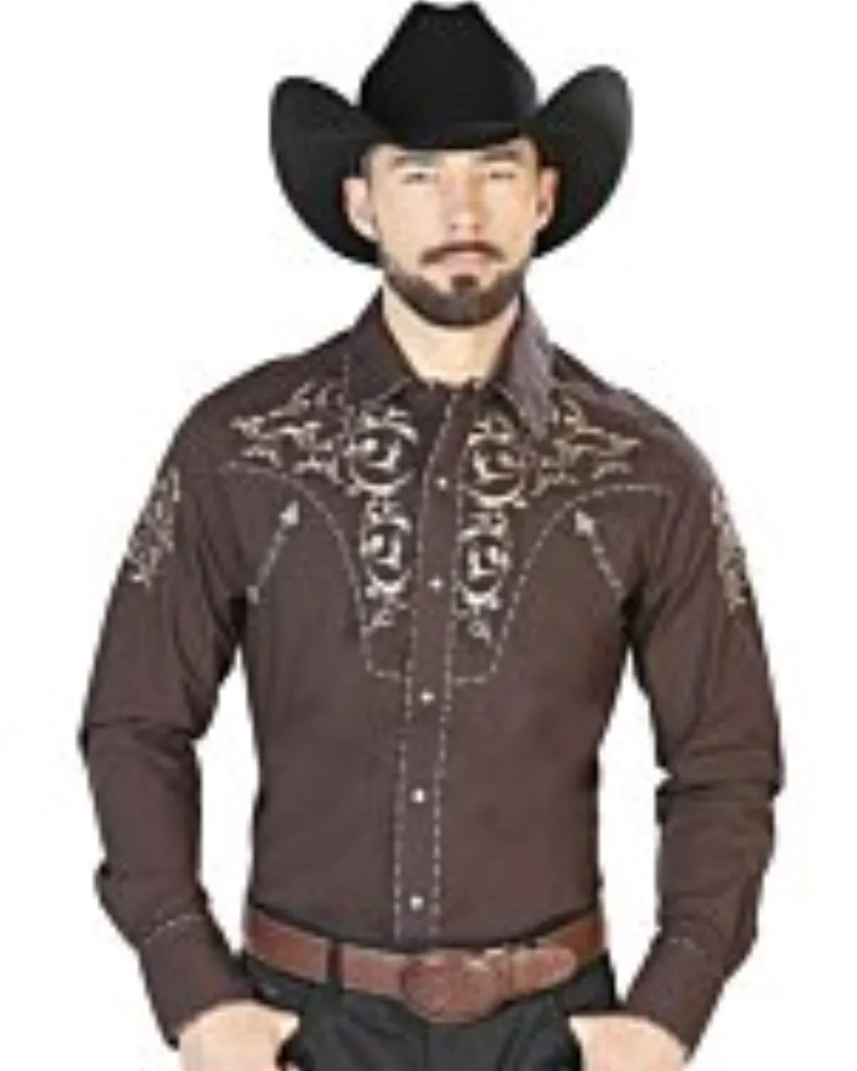Camisa Vaquera El Señor De Los Cielos 42885 Café