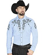 Camisa Vaquera El Señor De Los Cielos 42887 Azul
