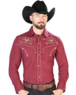 Camisa Vaquera Burgundy El Señor De Los Cielos 42944