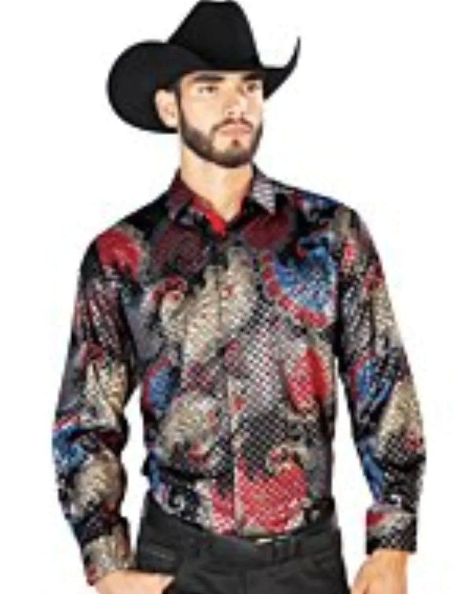 Camisa Vaquera Negro-Multicolor ESDLC 43836