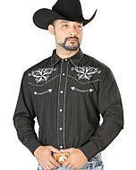 Camisa Vaquera Negra Bordada Estrella 126682