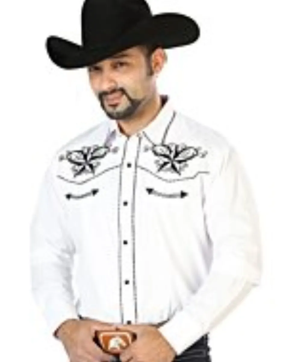 Camisa Vaquera Blanca Bordada Estrella 126683
