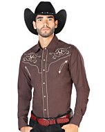 Camisa Vaquera El Señor De Los Cielos 42943 Café