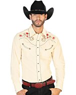 Camisa Vaquera Beige El Señor De Los Cielos 42942