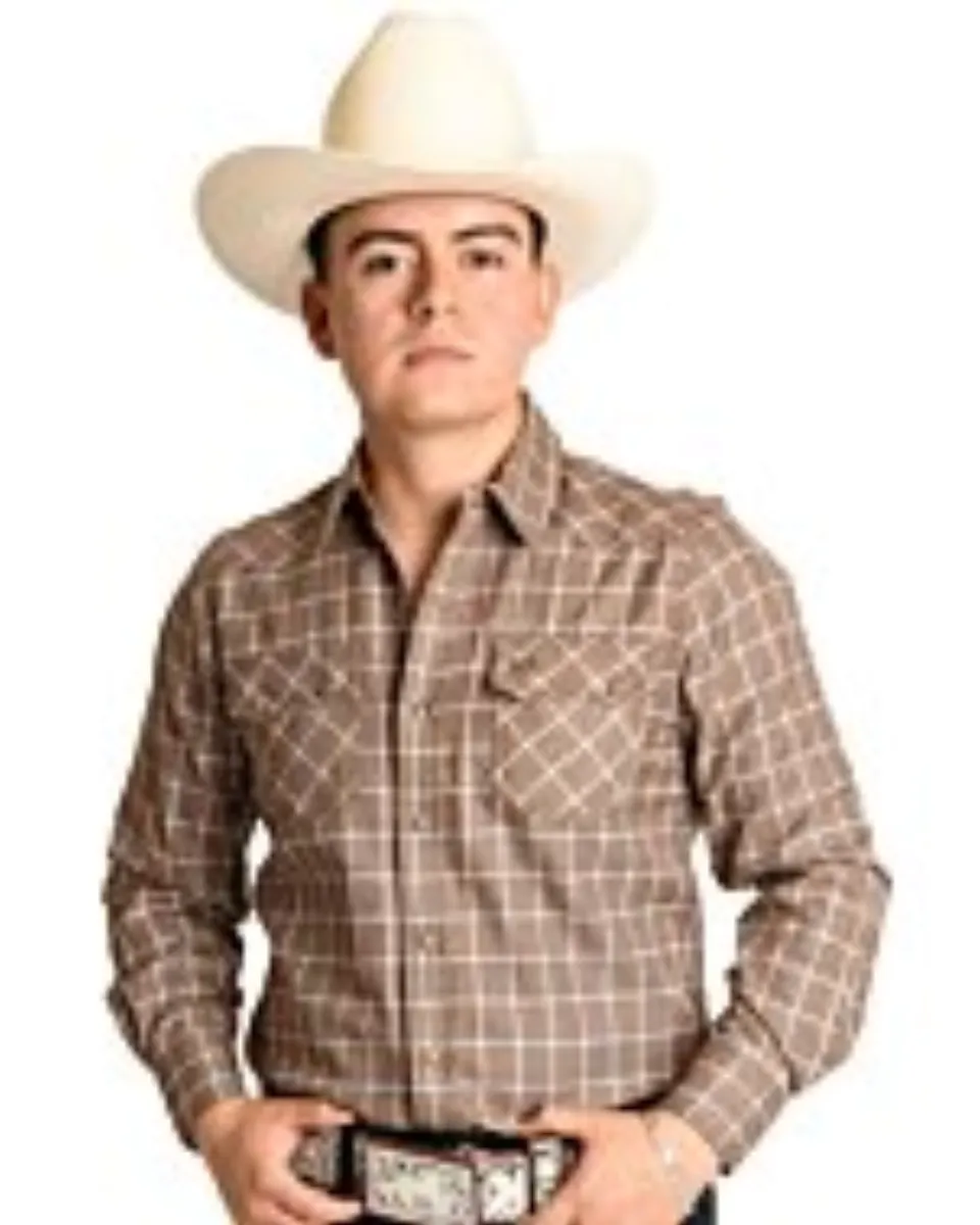 Camisa Vaquera De Cuadros Color Beige WD 11-901