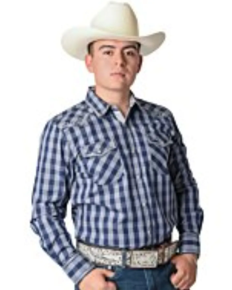 Camisa Vaquera A Cuadros Color Azul WD 11-878
