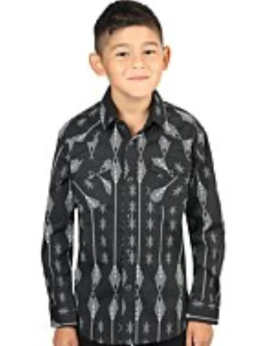 Camisa Color Negro Vaquera Para Niño El General 44439