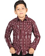 Camisa Color Vaquera Para Niño El General 44441 Burgundy