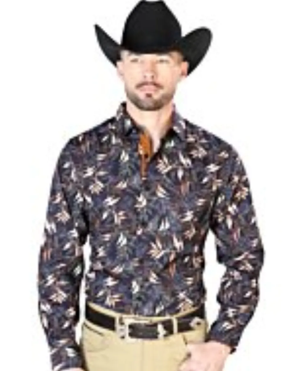 Camisa Vaquera Fina ESDLC 43691 Color Negro-Oro