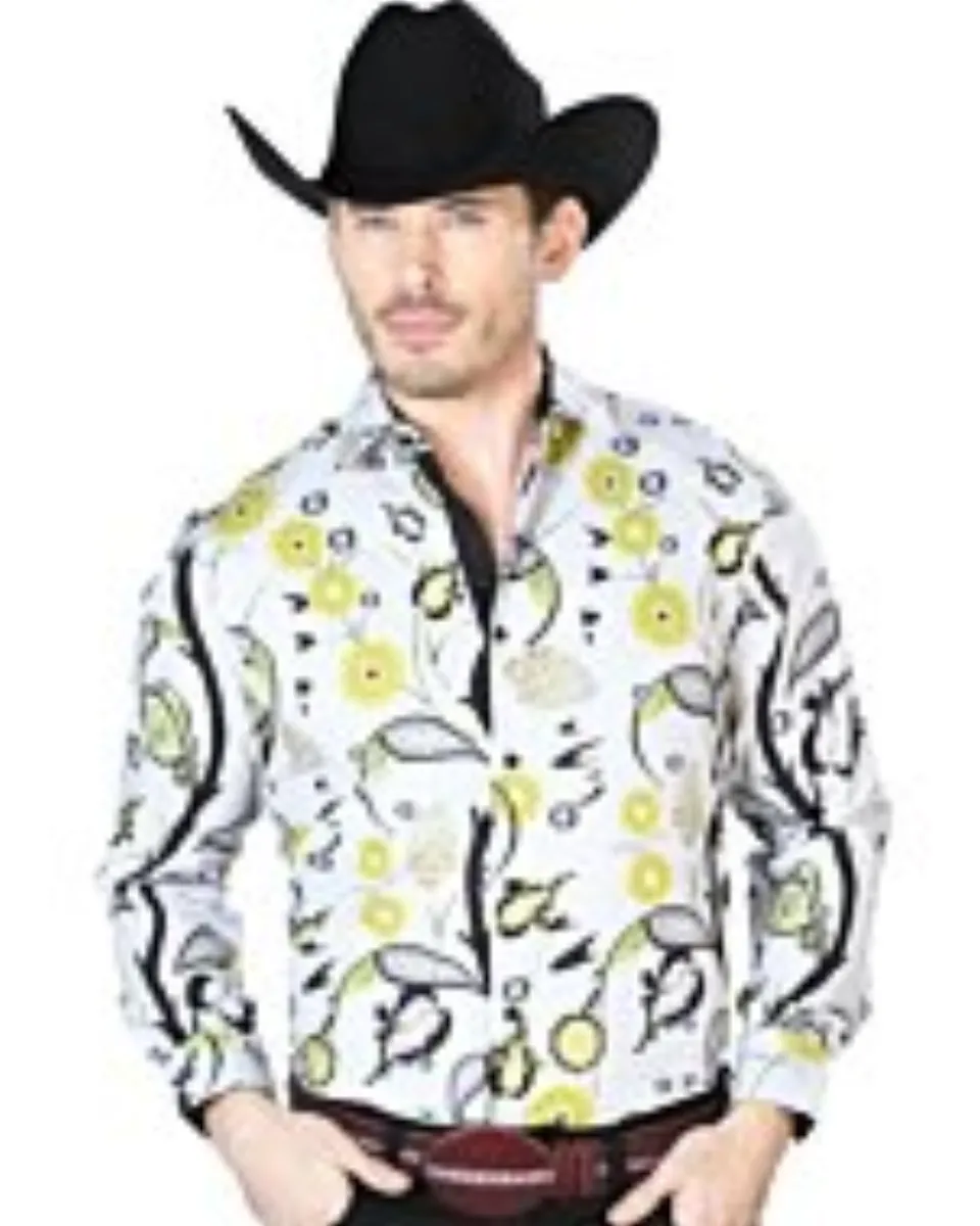 Camisa Vaquera Fina ESDLC 43697 Color Gris-Amarillo