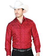Camisa Jacquard Fina Roja Centenario 43709