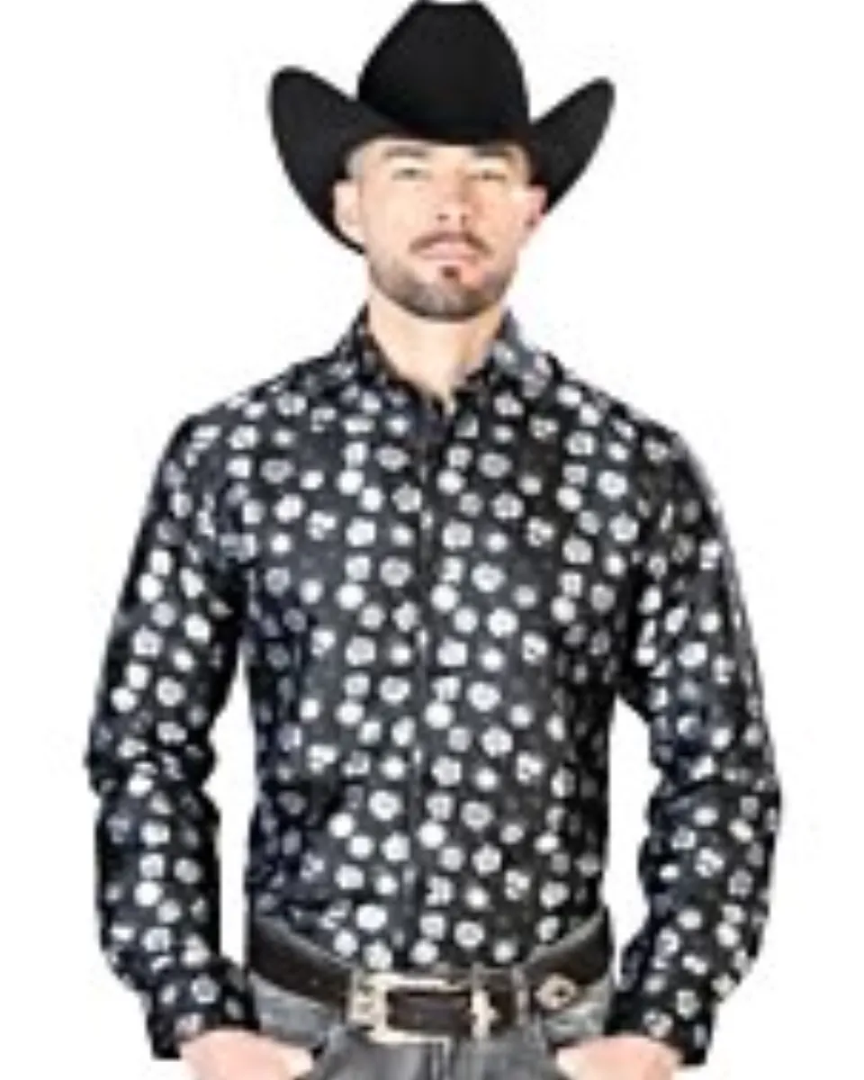 Camisa Negra Jacquard Centenario 43710