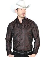 Camisa Roja Jacquard Fina Centenario 43740