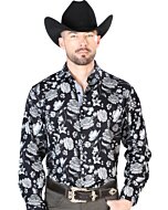 Camisa Vaquera Fina ESDLC 43720 Negro-Plata