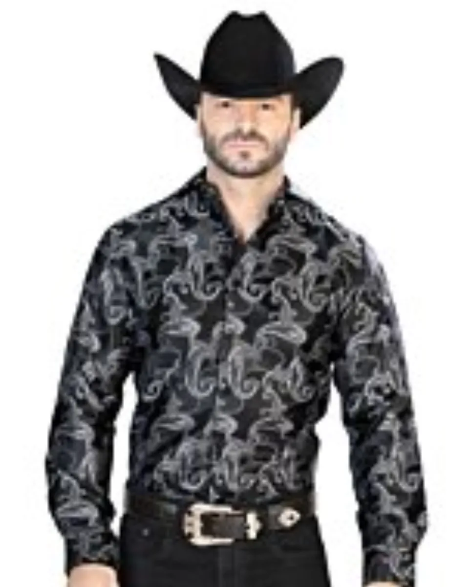 Camisa Jacquard Centenario 43754 Negra