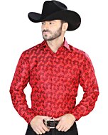 Camisa Roja Jacquard Centenario 43767