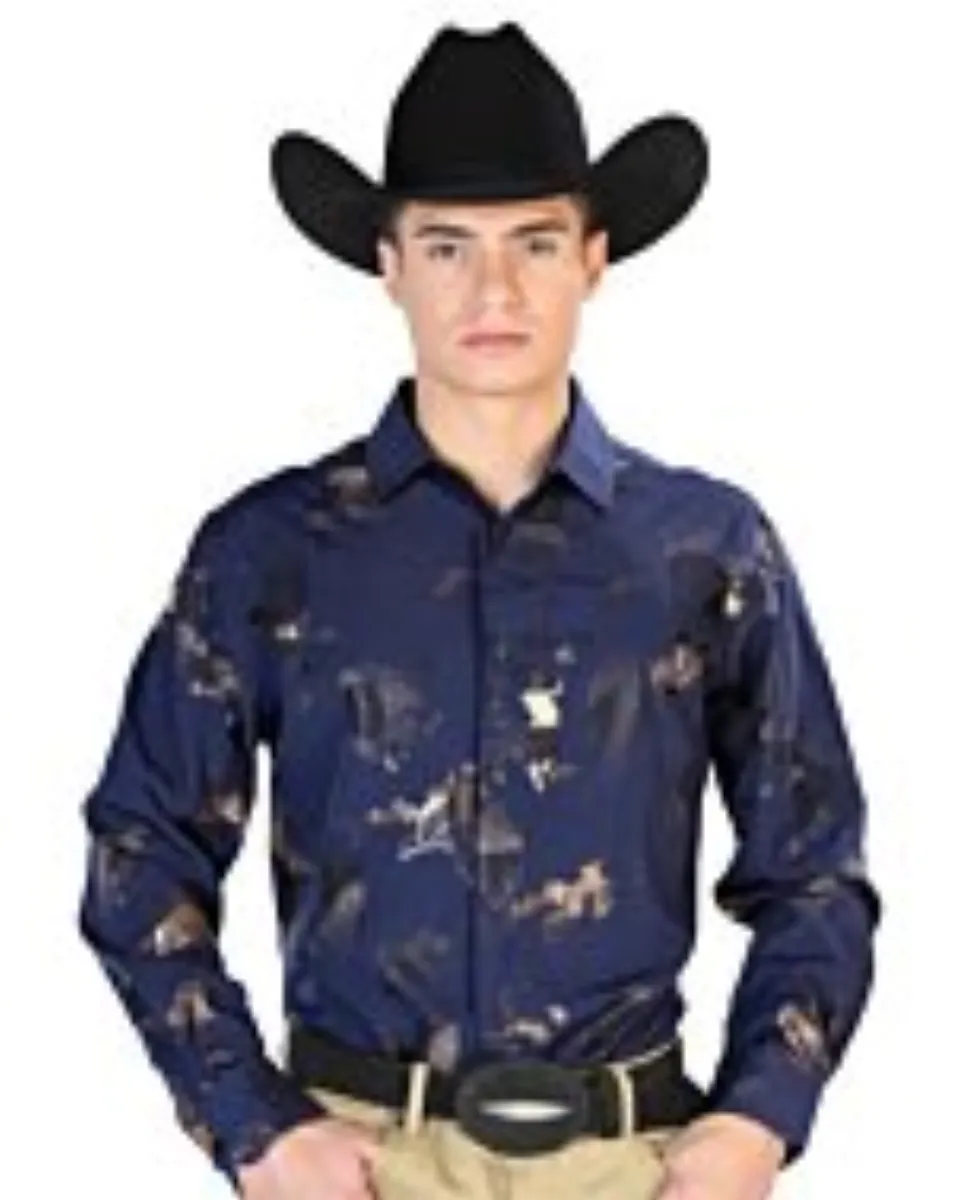Camisa Vaquera Toros ESDLC 43832 Color Azul Marino