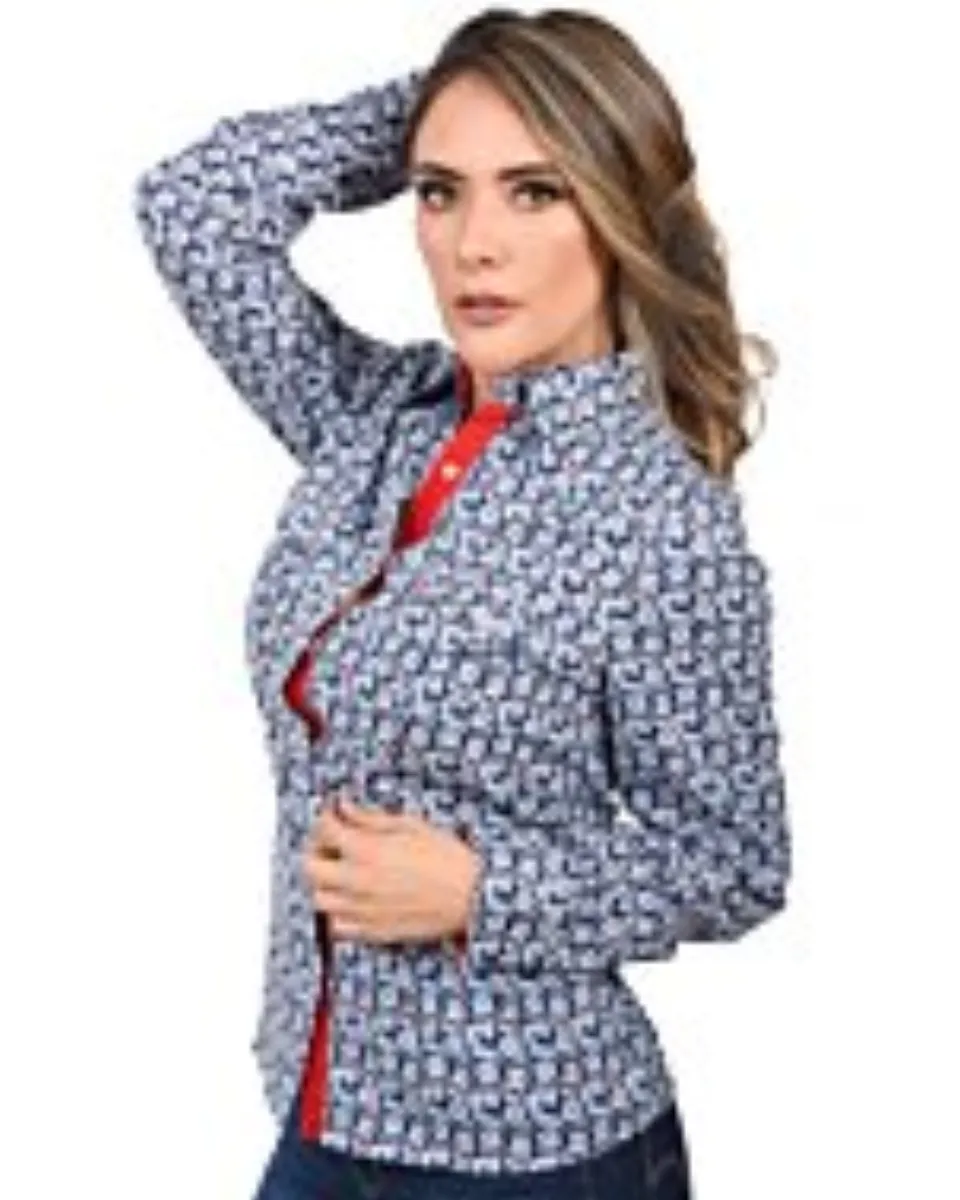Blusa Vaquera Azul Floreada WD 11-531