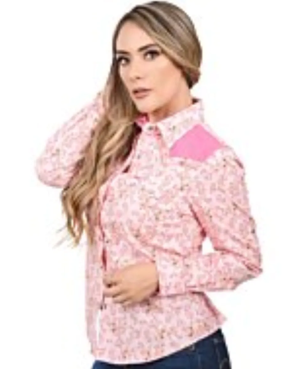 Blusa Vaquera Floreada Rosa WD 11-542