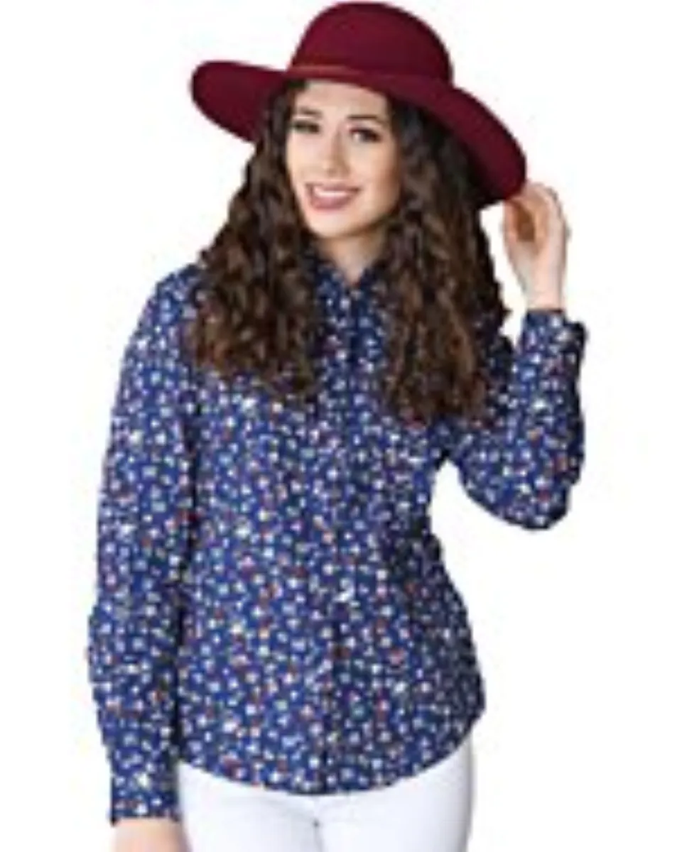 Blusa Vaquera Floreada Azul WD 11-545