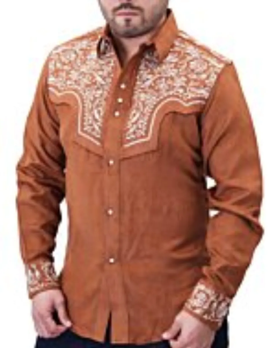 Camisa Vaquera Gamuza Bordada WD Boots 811