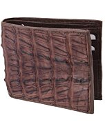 Cartera Piel De Caimán Cola Original WD 10-1702 Café