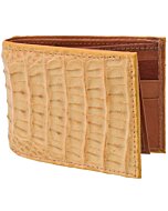 Cartera Piel De Caimán Original WD 10-1691 Mantequilla