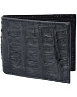 Cartera Piel De Caimán Original WD 10-1701 Negra