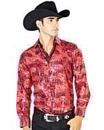 Camisa Vaquera Color Rojo-Oro El Señor DLC 43572