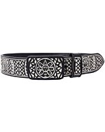 Cinto Negro Hilo De Plata Fino WD 11-1662