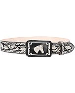 Cinto Charro Piteado Negro Diseño Caballo WD 11-1681