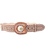 Cinto Charro Piteado Color Natural Con Grecas WD 11-1683