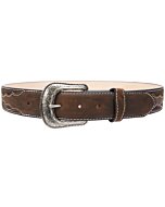 Cinto Rodeo Café De Piel Para Mujer WD 11-1587