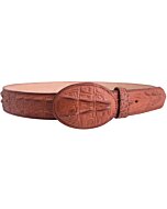 Cinto Vaquero Grabado Cocodrilo WD 11-1486 Color Cognac