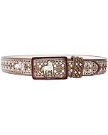 Cinto Vaquero Caballo Corte Laser Color Shedrón WD 11-1531