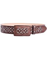 Cinturón Vaquero Navajeado WD 11-1535 Café