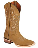 Bota Rodeo Nobuck Color Miel Para Mujer El General 44848