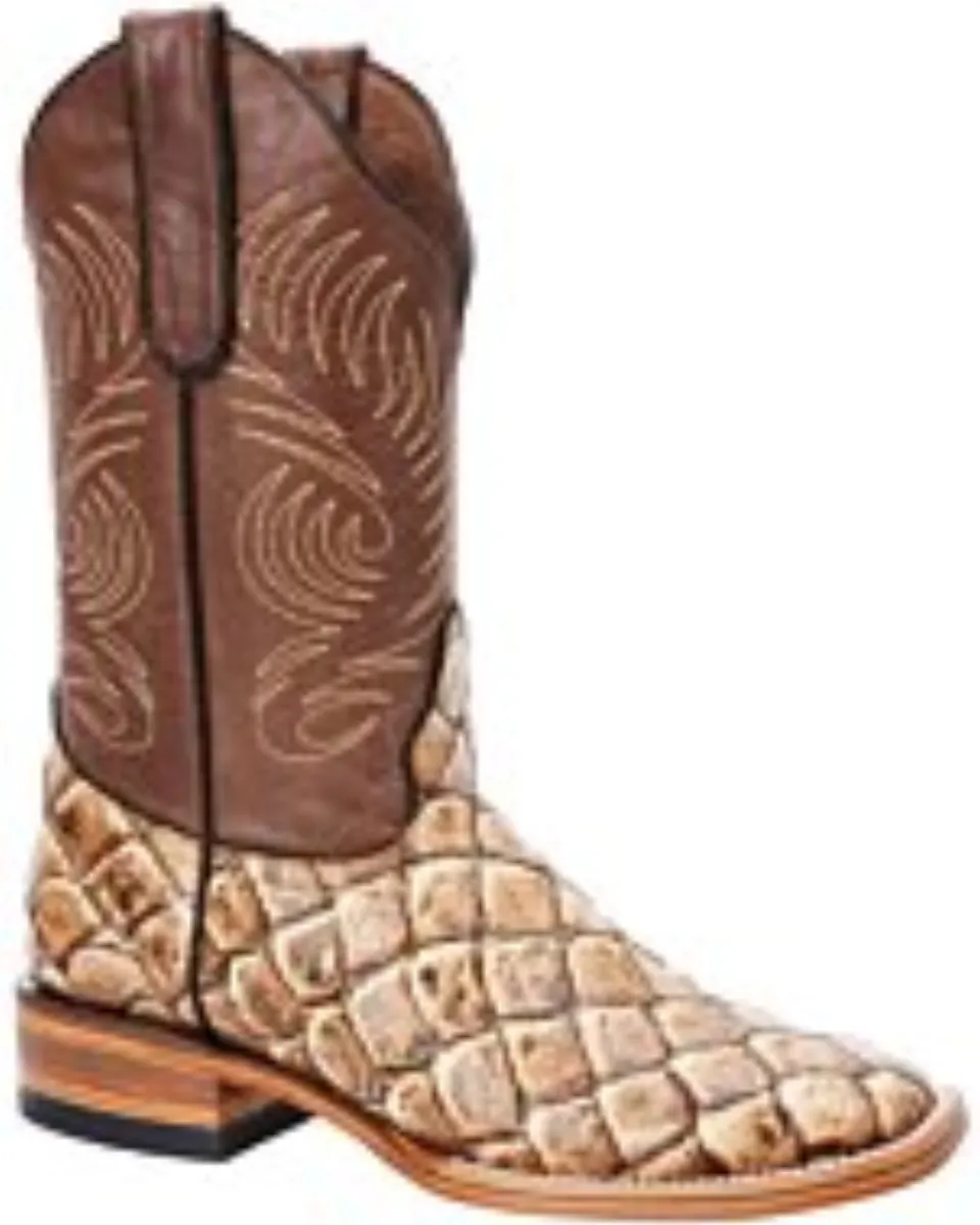 Botas Rodeo Piel Grabada Monster Fish Color Orix WD 11-290