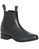 Botin Charro Piel De Venado Negro 232