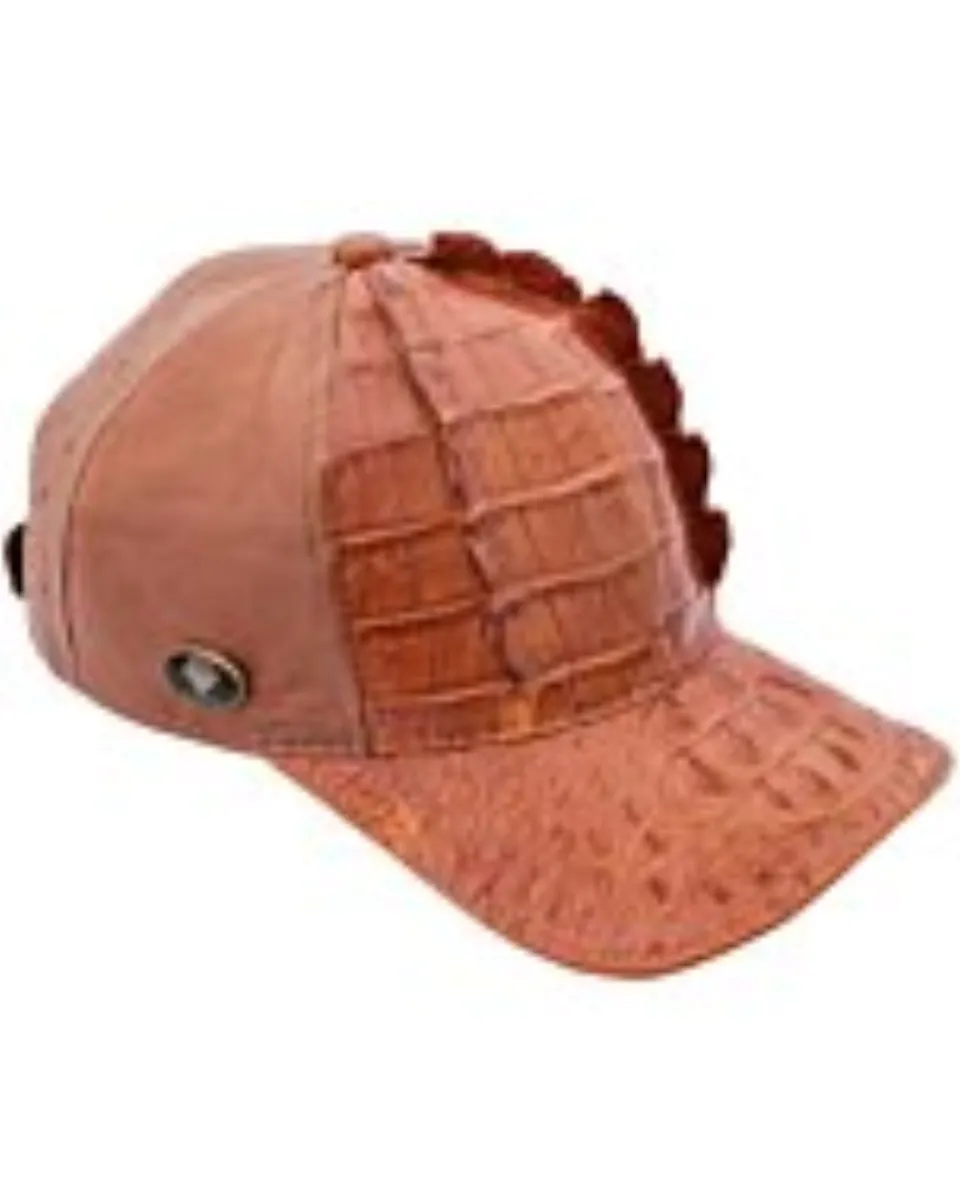 Gorra Piel Cocodrilo Cola Cognac WD 10-1788
