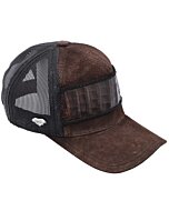 Gorra De Gamuza Con Cocodrilo Café WD 10-1804
