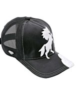 Gorra De Gamuza Con Cocodrilo Café WD 10-1804